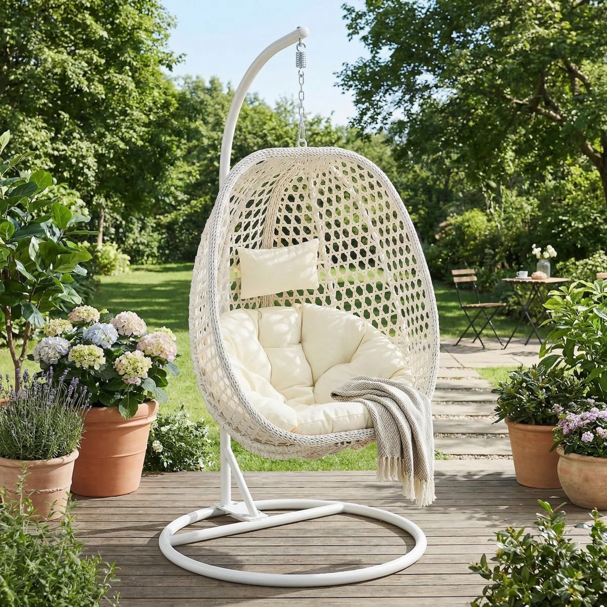 Inspired by European coastal lounge spaces, this modern wicker egg chair creates a relaxed yet refined seating moment for both indoor and outdoor living. The teardrop silhouette and natural rattan texture bring warmth, while the cushioned seat adds comfort and ease. ON SALE and under $300.

Keywords:

* egg chair
* wicker egg chair
* rattan swing chair
* indoor outdoor chair
* patio egg chair
* teardrop hanging chair
* boho egg chair
* outdoor lounge chair
* balcony chair
* modern wicker chair
* UV resistant cushion chair
* garden lounge chair
* cozy reading chair
* patio furniture chair
* statement accent chair

#LTKHome #LTKSaleAlert #LTKSeasonal