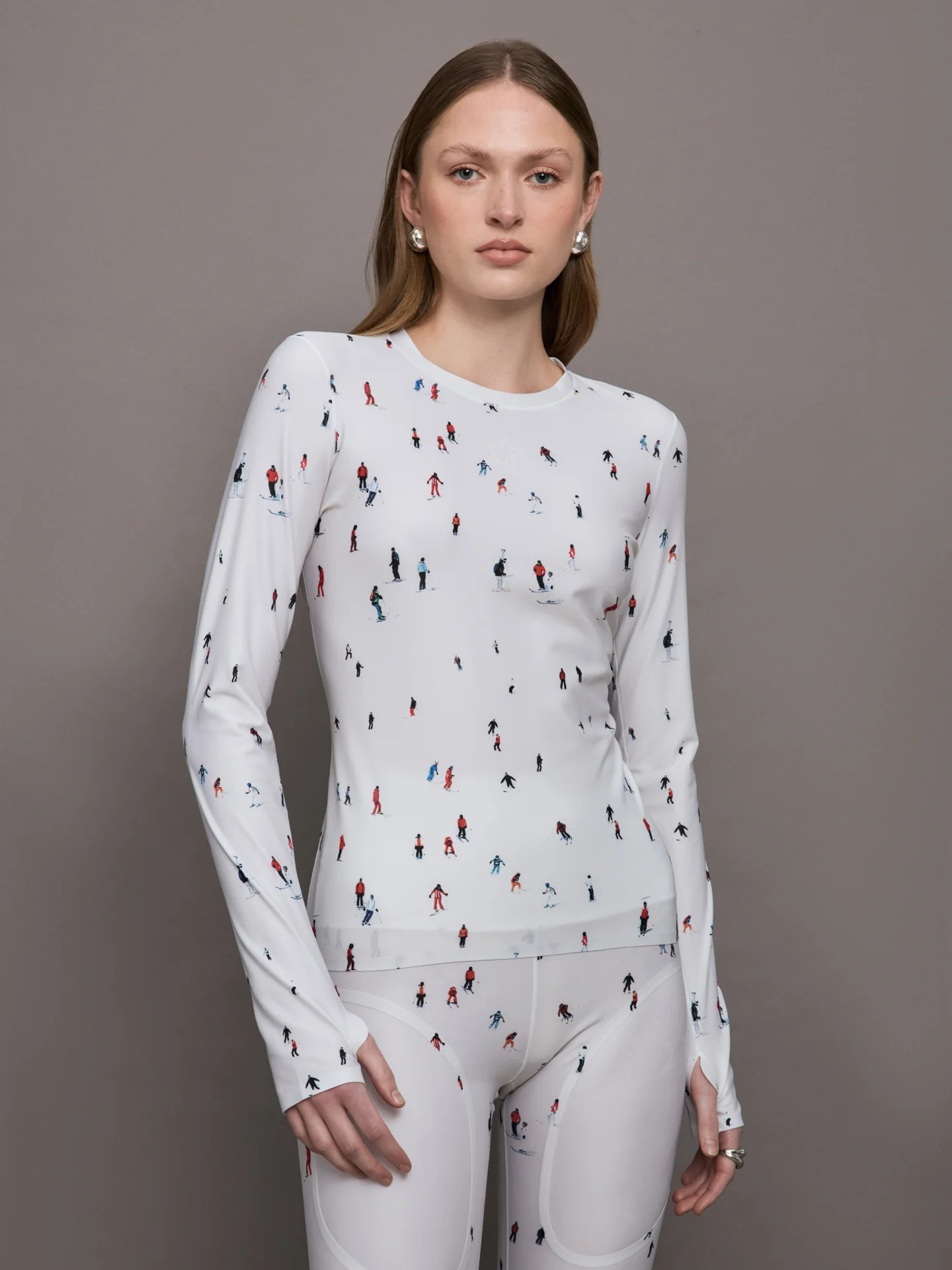 Perfect Moment Perfect Active Tee - Dede Ski Print - Size L | Carbon38