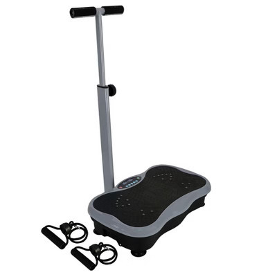 Vibration Plate Exercise Machine with Waist-Level Handlebar & Magnetic Acupoints (Dark Gray) | Target