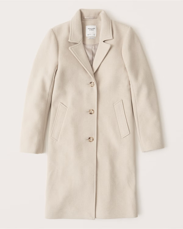 Wool-Blend Dad Coat | Abercrombie & Fitch (US)
