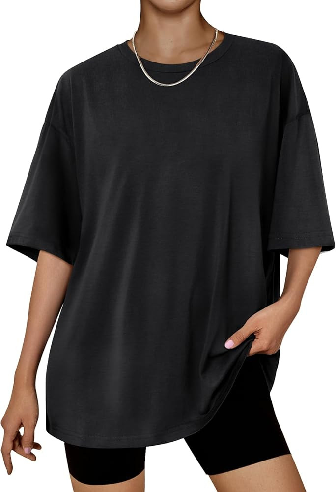 Trendy Queen Womens Fashion Workout T Shirts Athletic Plus Size Tops Summer Trendy Clothes 2024 S... | Amazon (US)