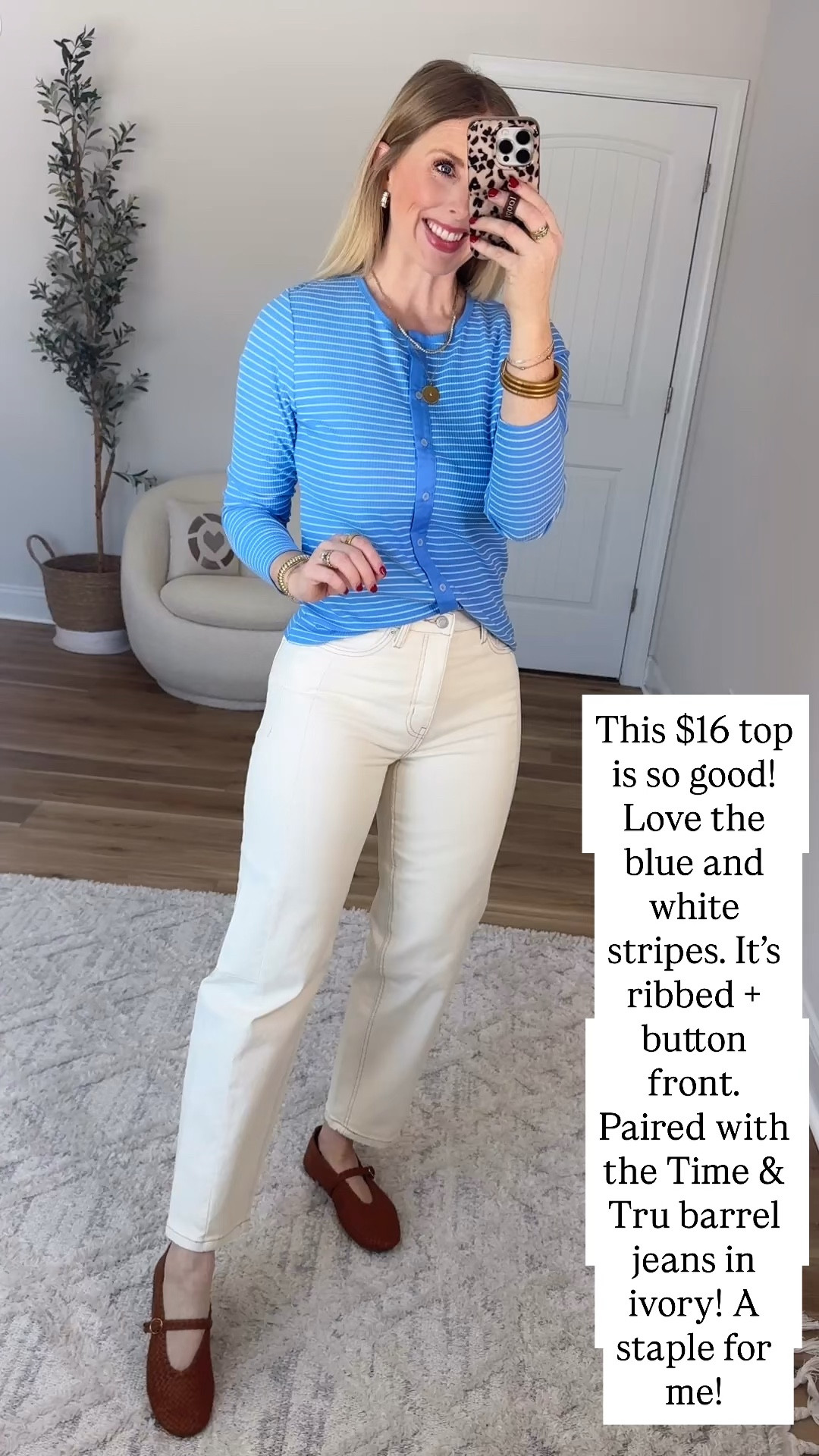 Walmart try on, Walmart outfit, free assembly, time and tru white barrel jeans 

#LTKootd