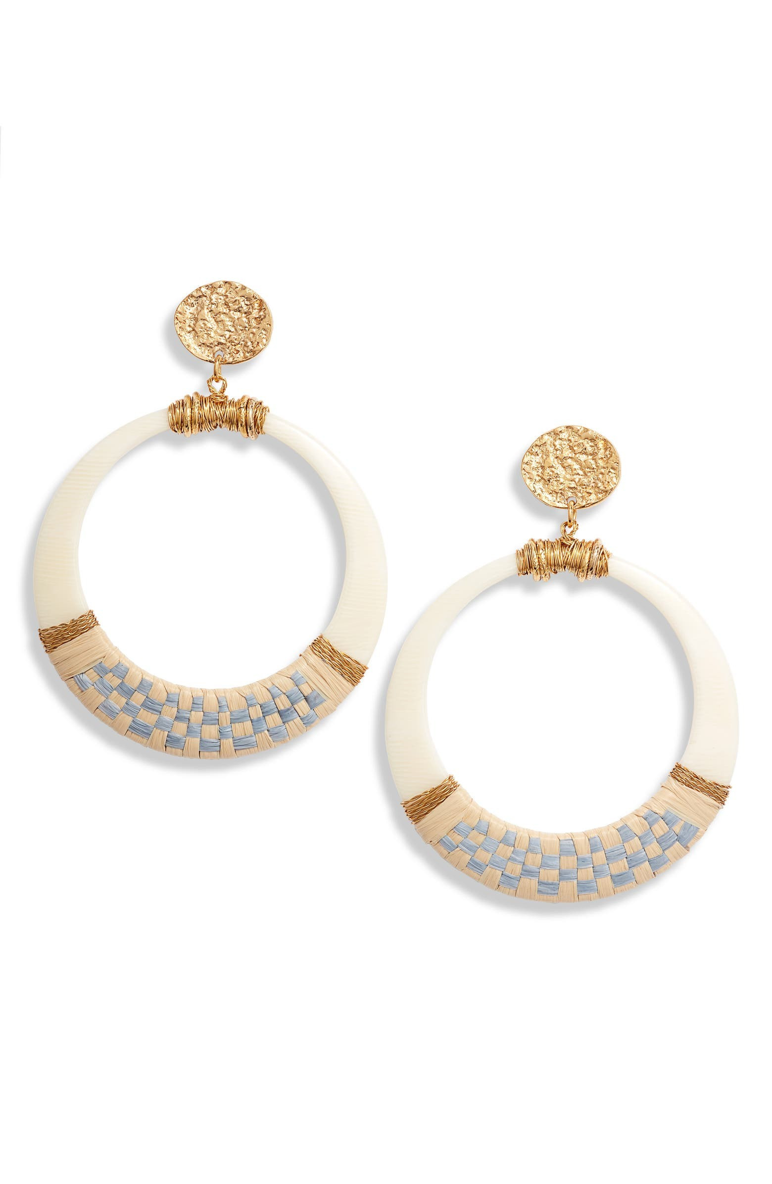 Lodge Raffia Hoop Earrings | Nordstrom
