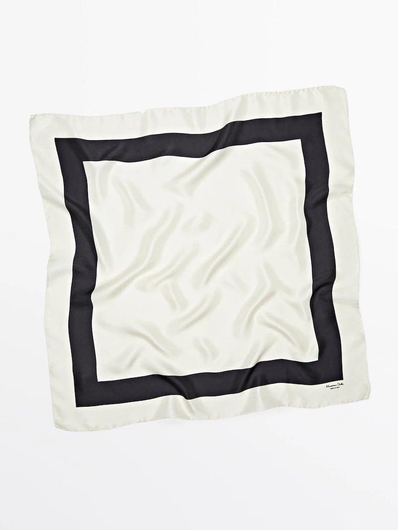 Contrast 100% silk pocket square  $49.90 | Massimo Dutti US