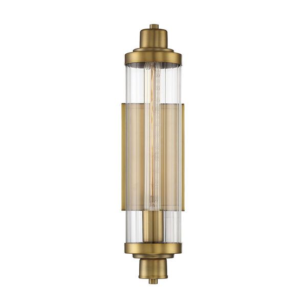 Pike Warm Brass One-Light Wall Sconce | Bellacor