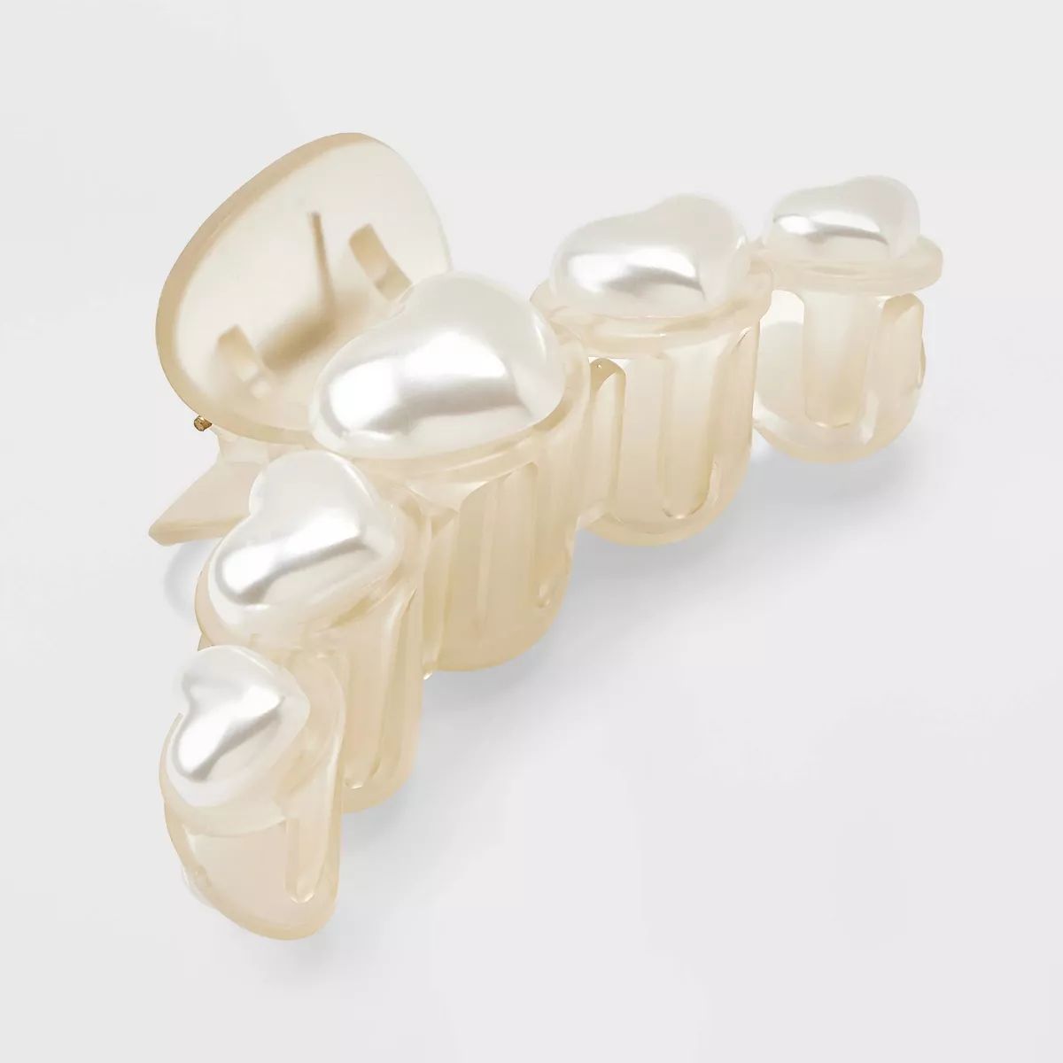 Heart Shape Pearlized Stones Claw Hair Clip - A New Day™ | Target