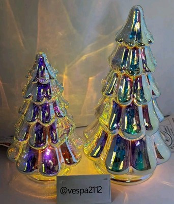 Target Bullseye Playground Christmas Light Up Tree Iridescent Glass Lg & Sm 2024  | eBay | eBay US