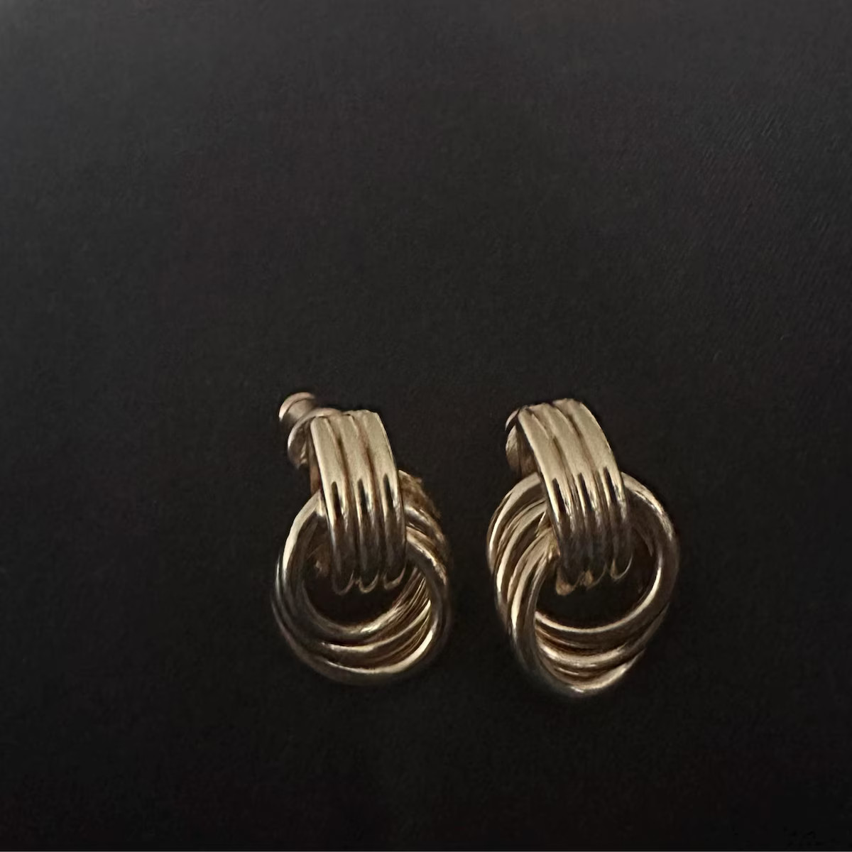 Mini Double Hoop Stud Earrings by Caitlyn Minimalist Multi Knot Hoop Earrings Classic Gold Jewelr... | Etsy (US)