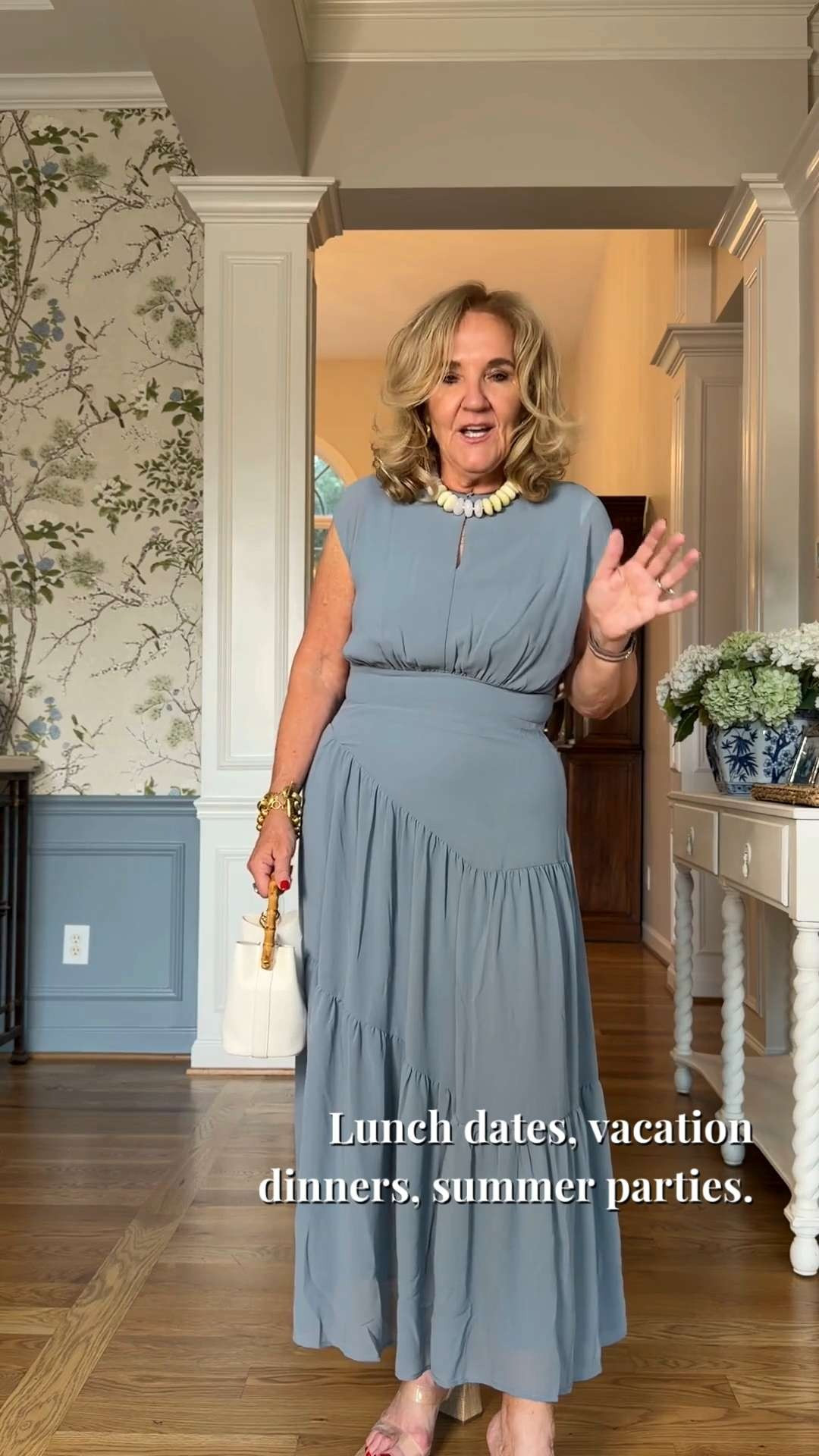 This Anthropologie waisted cap-sleeve dress is one of my favorite trending styles for fall! The flattering silhouette, soft drape, and timeless light blue color make it a beautiful choice for weddings, brunch, date nights, and transitioning into fall with a cardigan or blazer. And it's 30% off!

💡 LTK MADE EASY
❤️ Heart = Support my posts!
🔖 Save = Get sale & restock alerts
📋 Lists = Keep favorites organized
📲 Share = Send lists and products to a friend. Hello, Christmas List!
💬 Comment = Ask me anything about what I'm wearing.:-) 

 #LTKSeasonal #LTKActive #LTKOver40