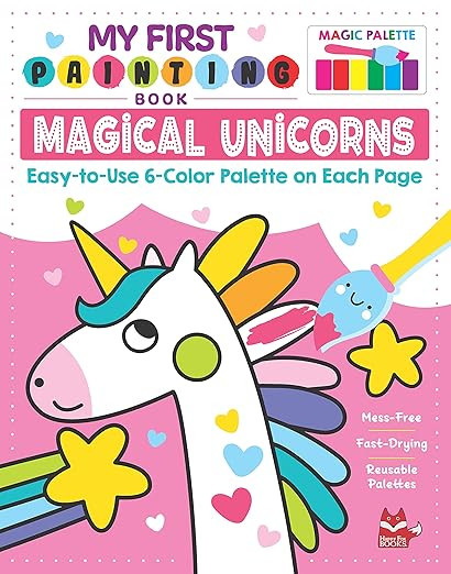 My First Painting Book: Magical Unicorns: Easy-to-Use 6-Color Palette on Each Page (Happy Fox Boo... | Amazon (US)
