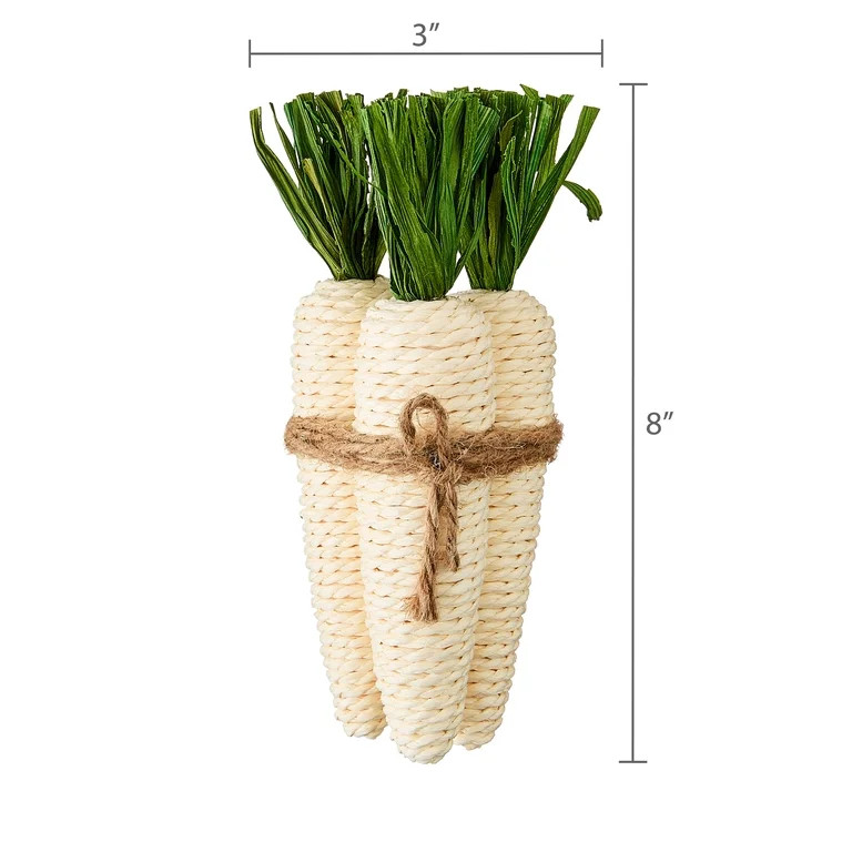 Paper Carrots Bundle Tabletop Decoration, White and Green, 8", Easter by Way To Celebrate | Walmart (US)
