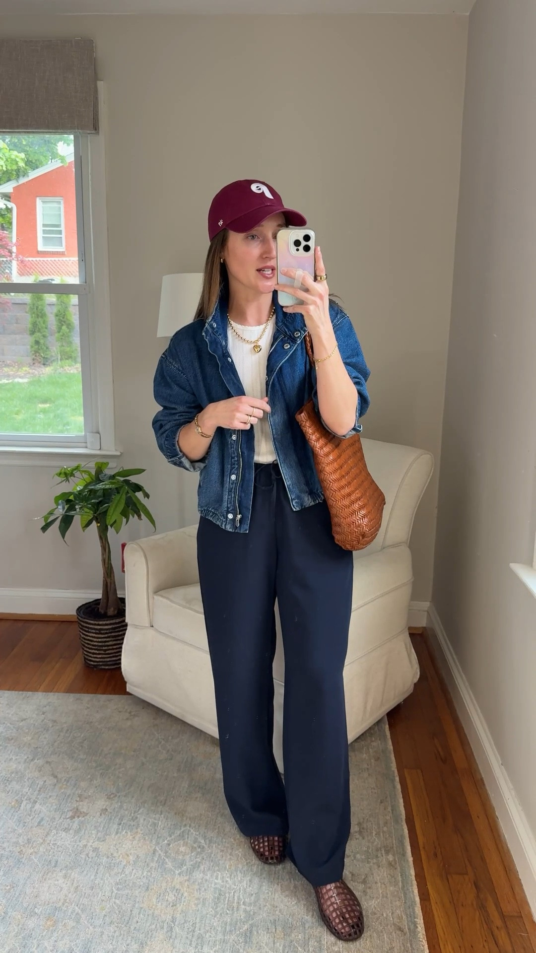 Wearing an XS in pants. They run large. Linked a few similar jackets. Hat is from 47 but not linkable here  