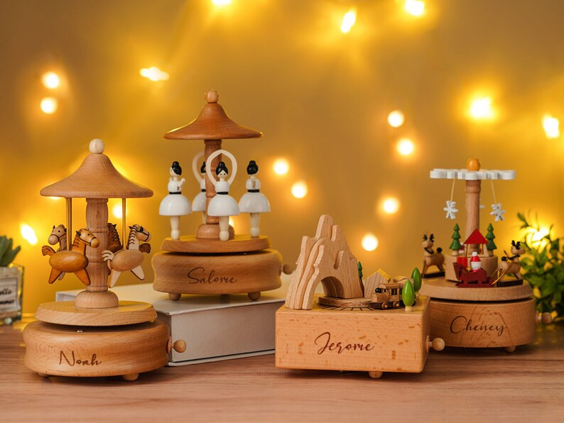 Personalized Handmade Music Box,Wooden Music Box,Wooden Horse Musical Carousel,Vintage Music Box,... | Etsy (US)