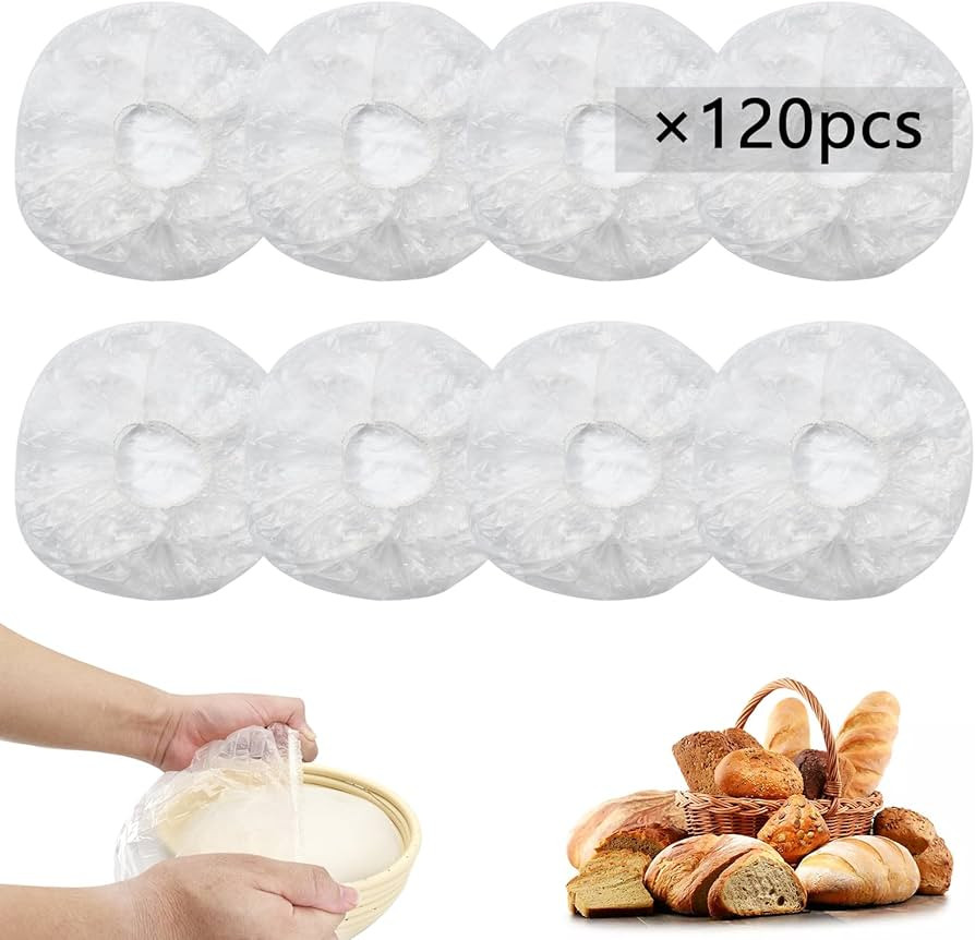 120pcs Shower Caps for Sourdough Bread, Reusable Bowl Covers for Proofing, Plastic Bread Covers W... | Amazon (US)