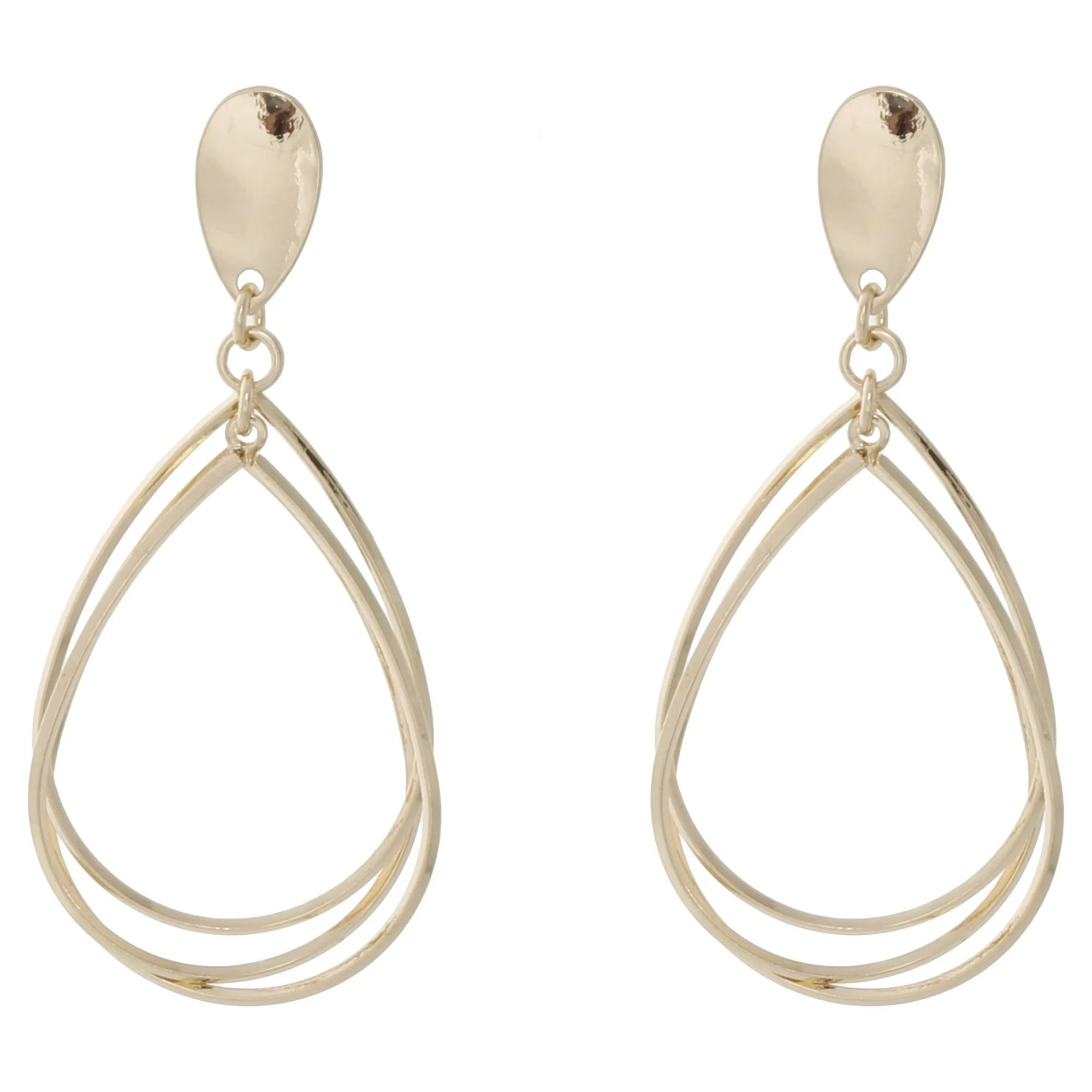 Gold Tone Teardrop Earring | Walmart (US)