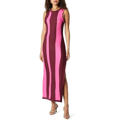 The Drop Women’s Stripe Sweater Dress by @takkunda, Burgundy/Pink, M | Amazon (US)