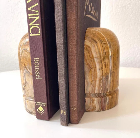 Vintage Onyx  Marble Bookends  Set 2 - Etsy | Etsy (US)