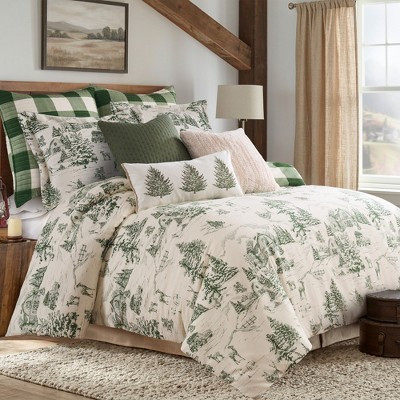 Winter Sleigh Ride Green Full/Queen Duvet Cover Set - Levtex Home | Target