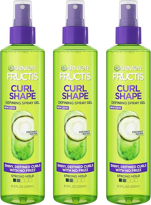 Garnier Fructis Style Curl Shape Defining Spray Gel for No Frizz, 8.5 Fl Oz, 3 Count (Packaging M... | Amazon (US)