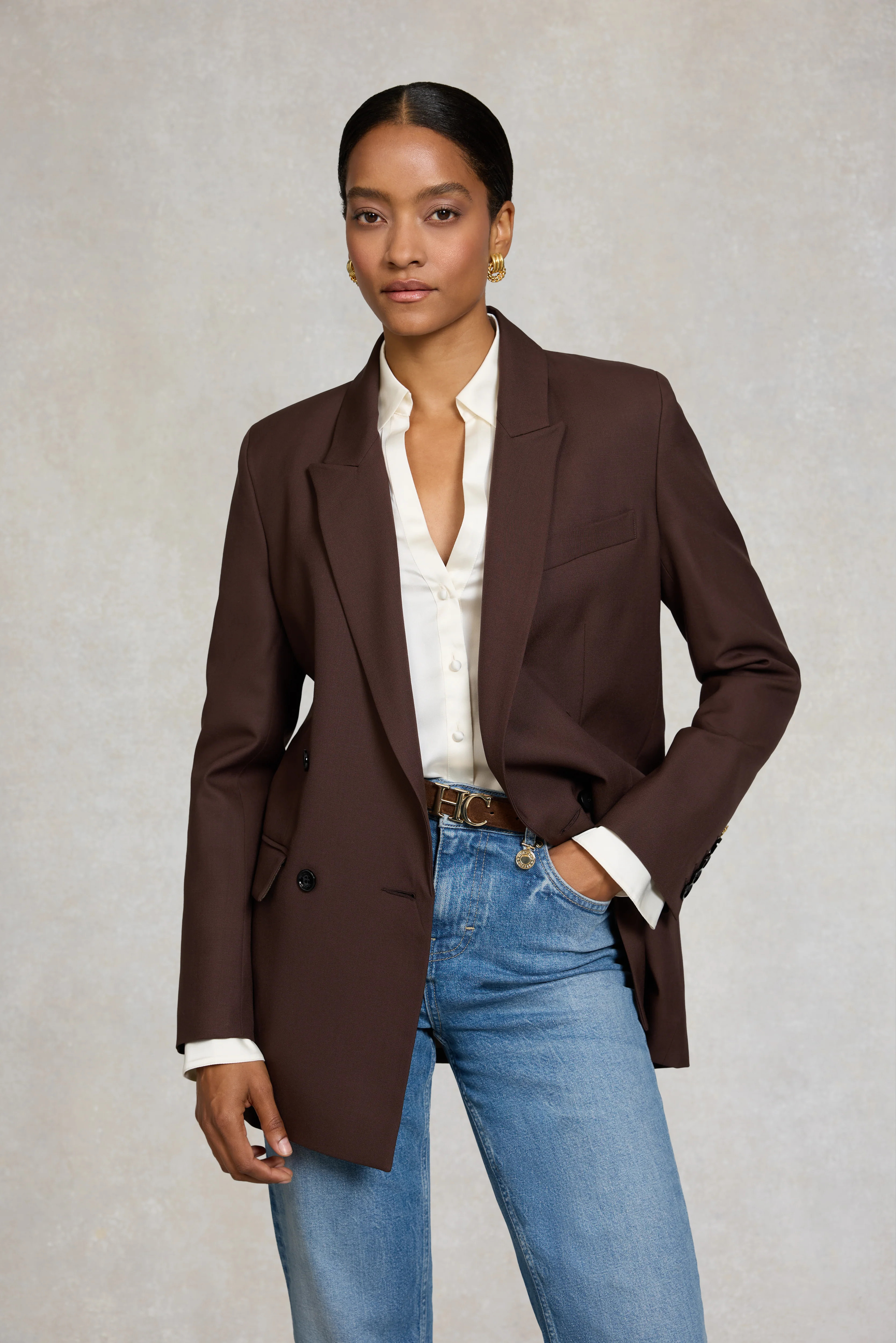 The Portman Blazer (Walnut Twill) | Holland Cooper