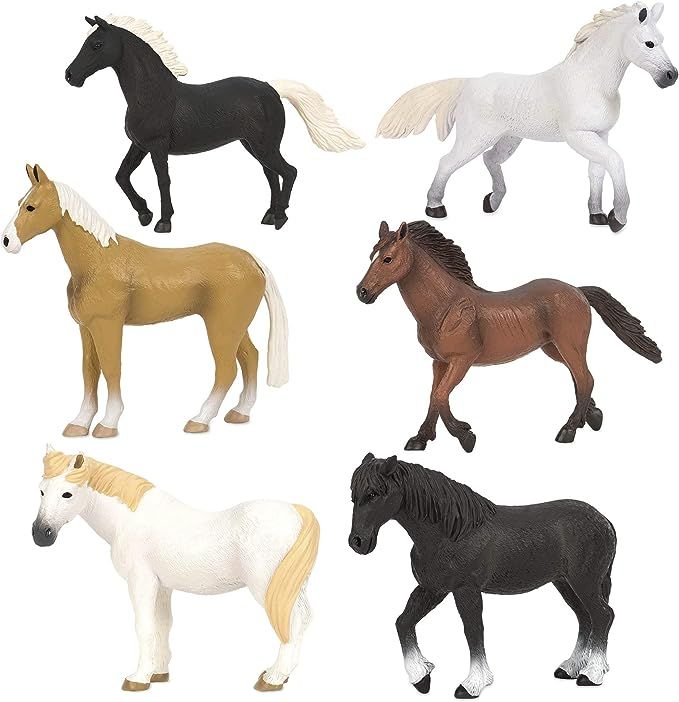 Terra by Battat – Horses Set – Detailed Miniature Horse Toys with Toy Mustang for Kids 3+ (6 ... | Amazon (US)
