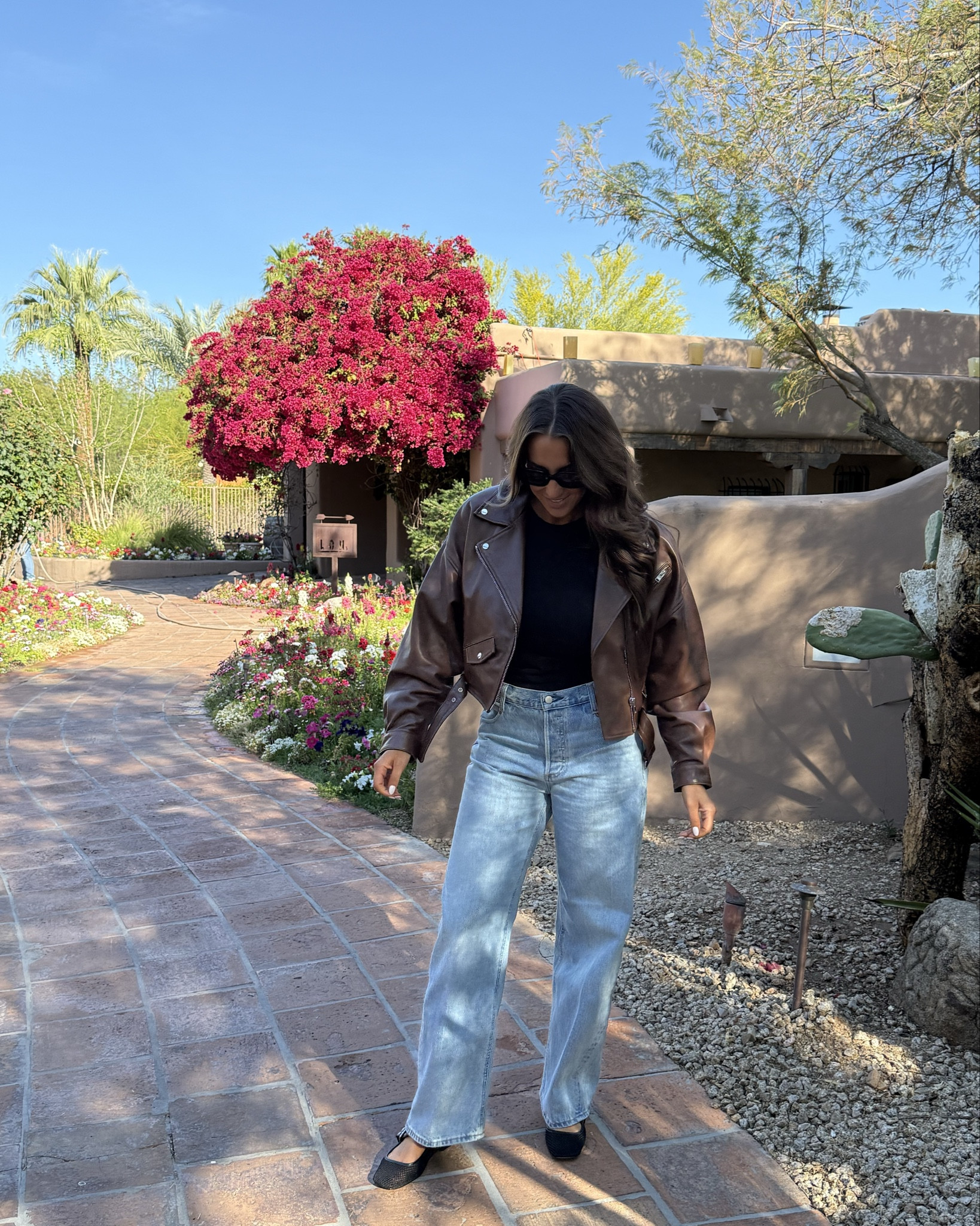 Day 1 outfits in Scottsdale 

Outfit 1 (travel day)
Bodysuit: sold out linked similar 
Denim: 29
Jacket: L
Shoes: ON SALE 

Outfit #2: poolside
Top: M
Bottoms: L (could size down with drawstring)

#LTKSeasonal #LTKFindsUnder100 #LTKStyleTip