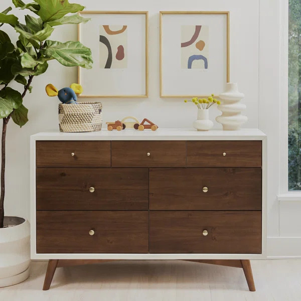 White Palma 7 Drawer Double Dresser | Wayfair North America