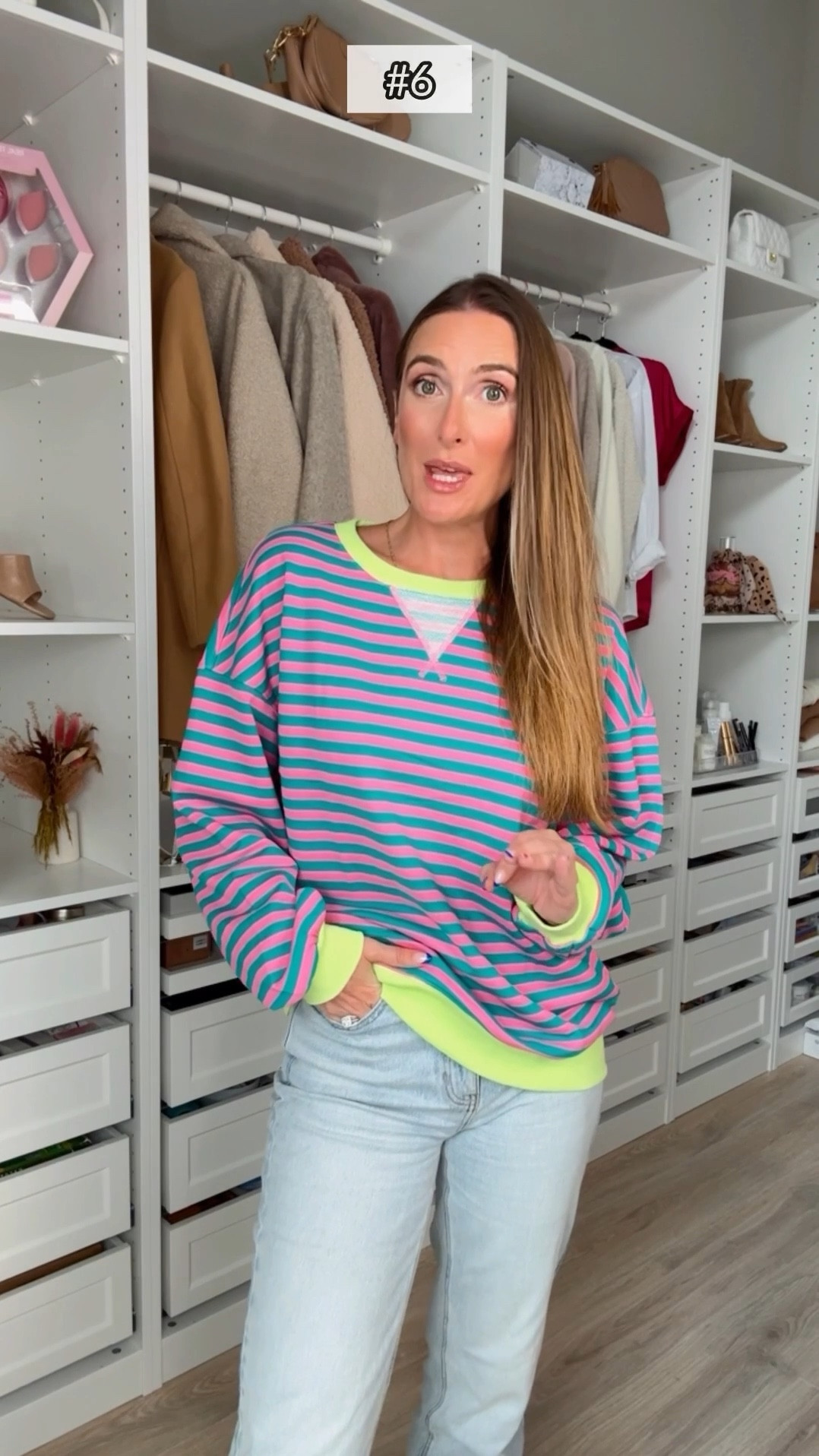 ANRABESS Women Striped Oversized Sweatshirt Long Sleeve Crewneck Hoodies Shirts 2024 Fall Pullover Top Trendy Preppy Clothes 

#LTKVideo #LTKStyleTip