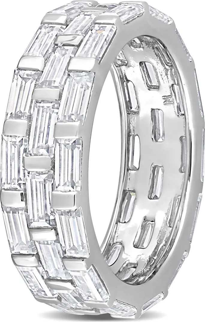 Julianna B. Moissanite Triple-Row Band Ring Sterling Silver | Nordstrom | Nordstrom