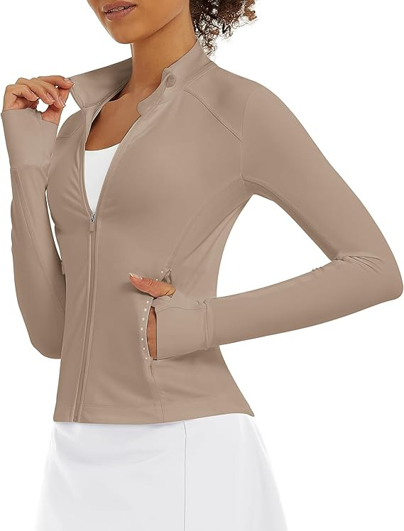 Stelle Zip Up Jackets Running Jacket Slim Fit | Amazon (US)