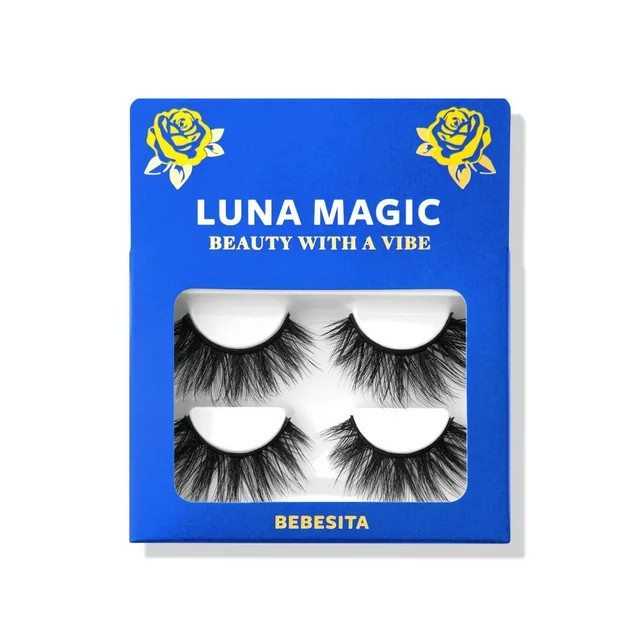 Luna Magic Faux Mink Lashes, False Lashes, Black, 2 Pairs, Bebesita | Walmart (US)
