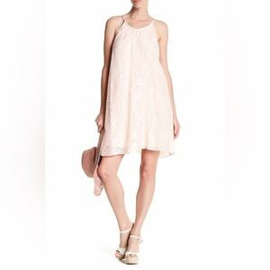 [calypso st. barth] selah cotton silk palm swing mini dress pastille blush S | Poshmark