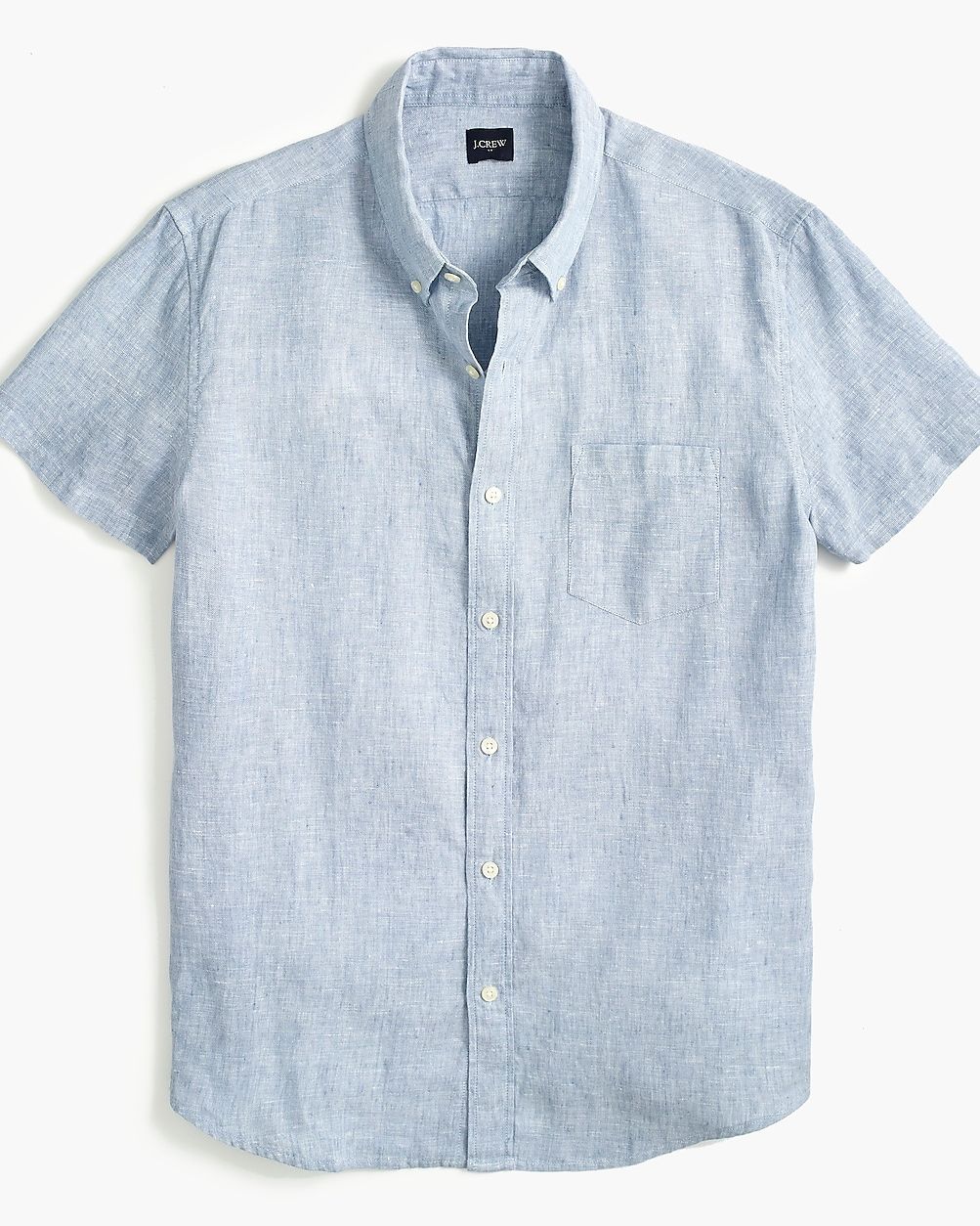 Short-sleeve slim linen-blend shirt | J.Crew Factory