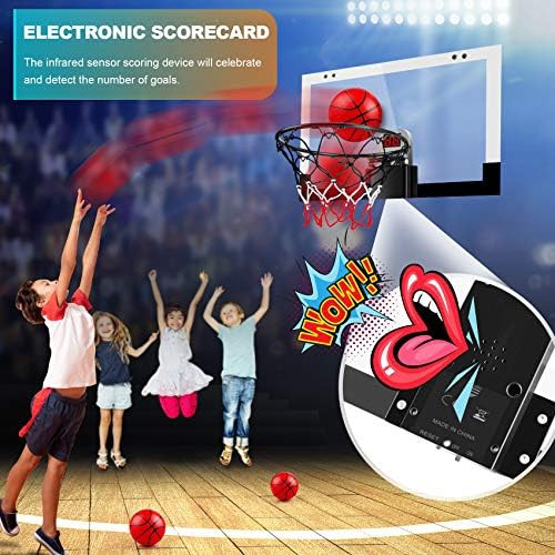 Indoor Basketball Hoop for Kids and Adults Door Room Basketball Hoop Mini Hoop with Electronic Sc... | Amazon (US)