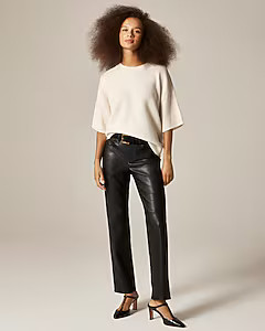 Nipped straight pant in faux leather | J. Crew US