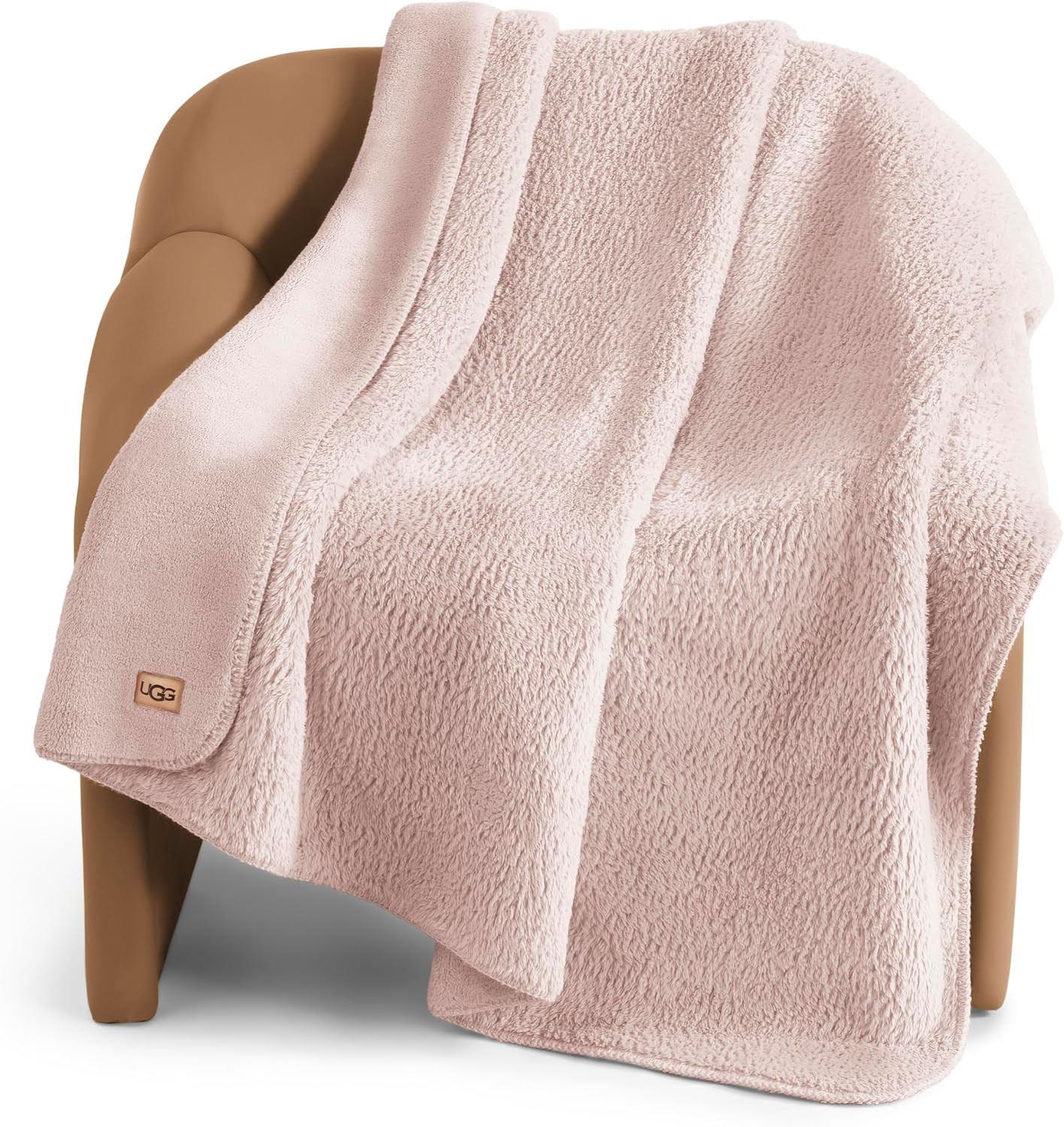 UGG Whitecap Throw Blanket, Soft Fleece Blanket, 50" x 70", Quartz Pink | Amazon (US)
