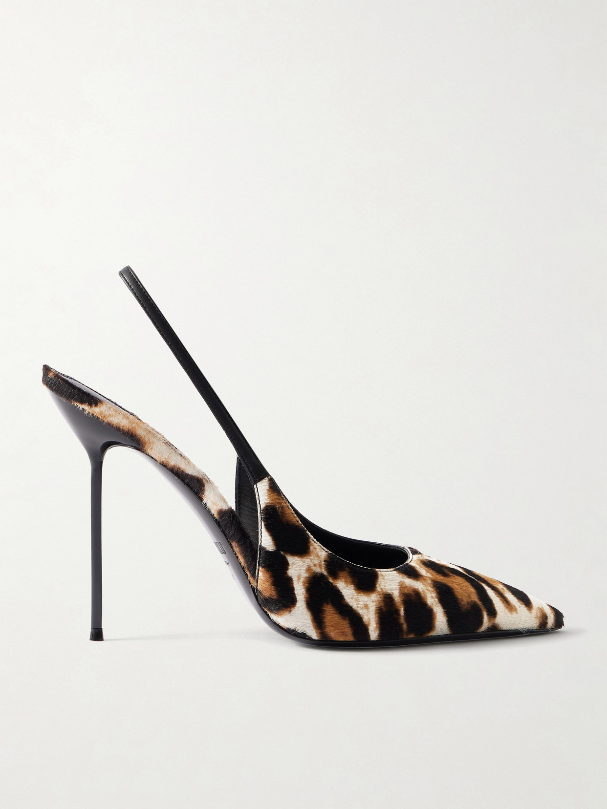Paris Texas - Lidia Leather-trimmed Leopard-print Calf-hair Slingback Pumps - Animal print | NET-A-PORTER (US)