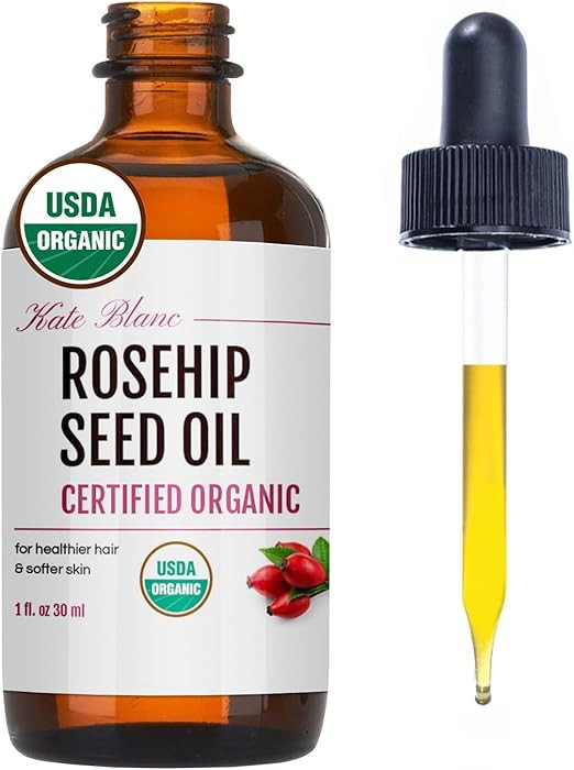 Kate Blanc Cosmetics Rosehip Oil for Face & Softer Glowing Skin (1oz, Organic, Pure, Cold Pressed... | Amazon (US)