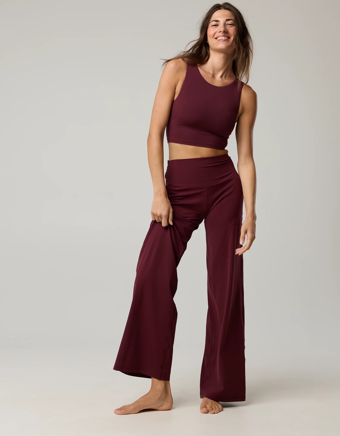 OFFLINE By Aerie Real Me XTRA High Waisted Tie Back Trouser | Aerie