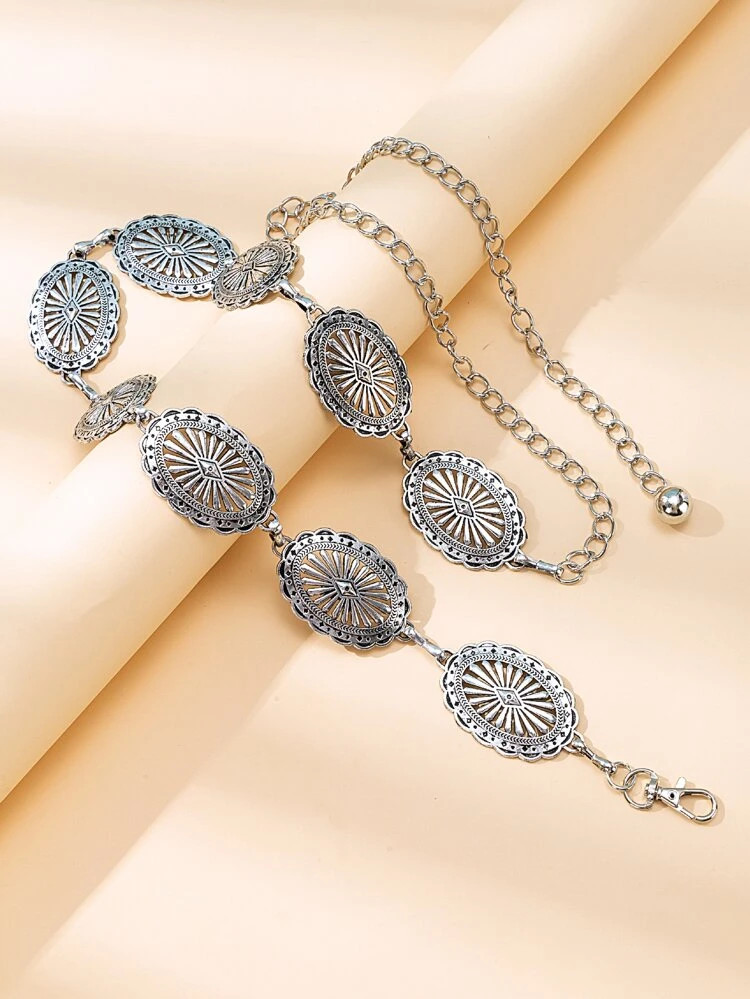 Hollow Out Oval Decor Chain Belt | SHEIN