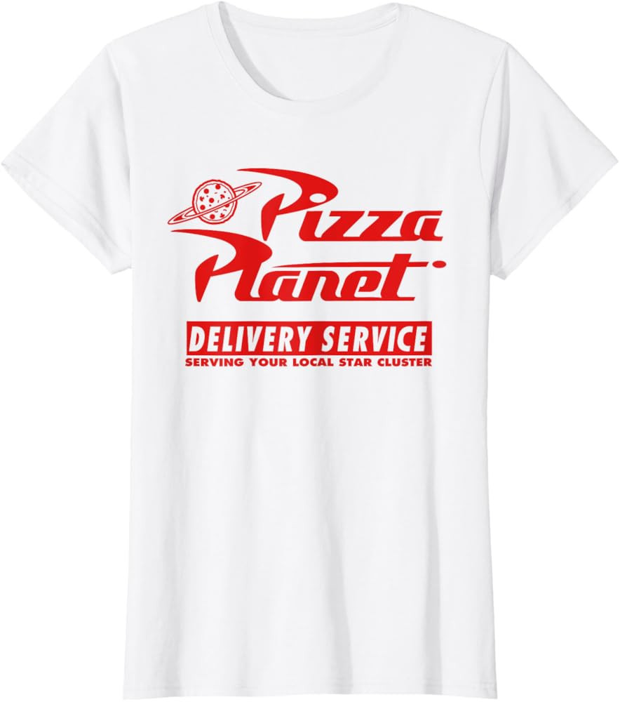 Disney PIXAR Toy Story Pizza Planet Delivery Service White T-Shirt | Amazon (US)
