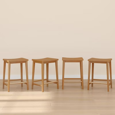 Smythe Stool Counter Height, (24in) - 4 pack, Pecan | Target