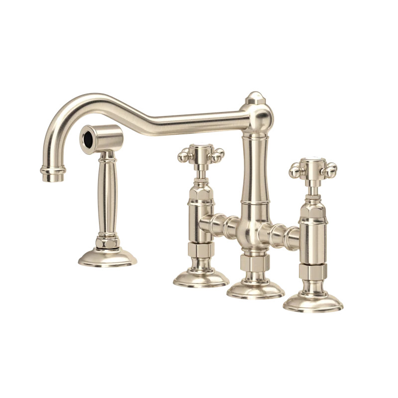 Acqui Bridge Kitchen Faucet With Side Spray A1458XMWSSTN-2 | Wayfair North America