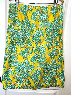 Vintage LiLLY PULITZER “The Lilly” Yellow Orange & Green Floral Long Skirt sz 16  | eBay | eBay US