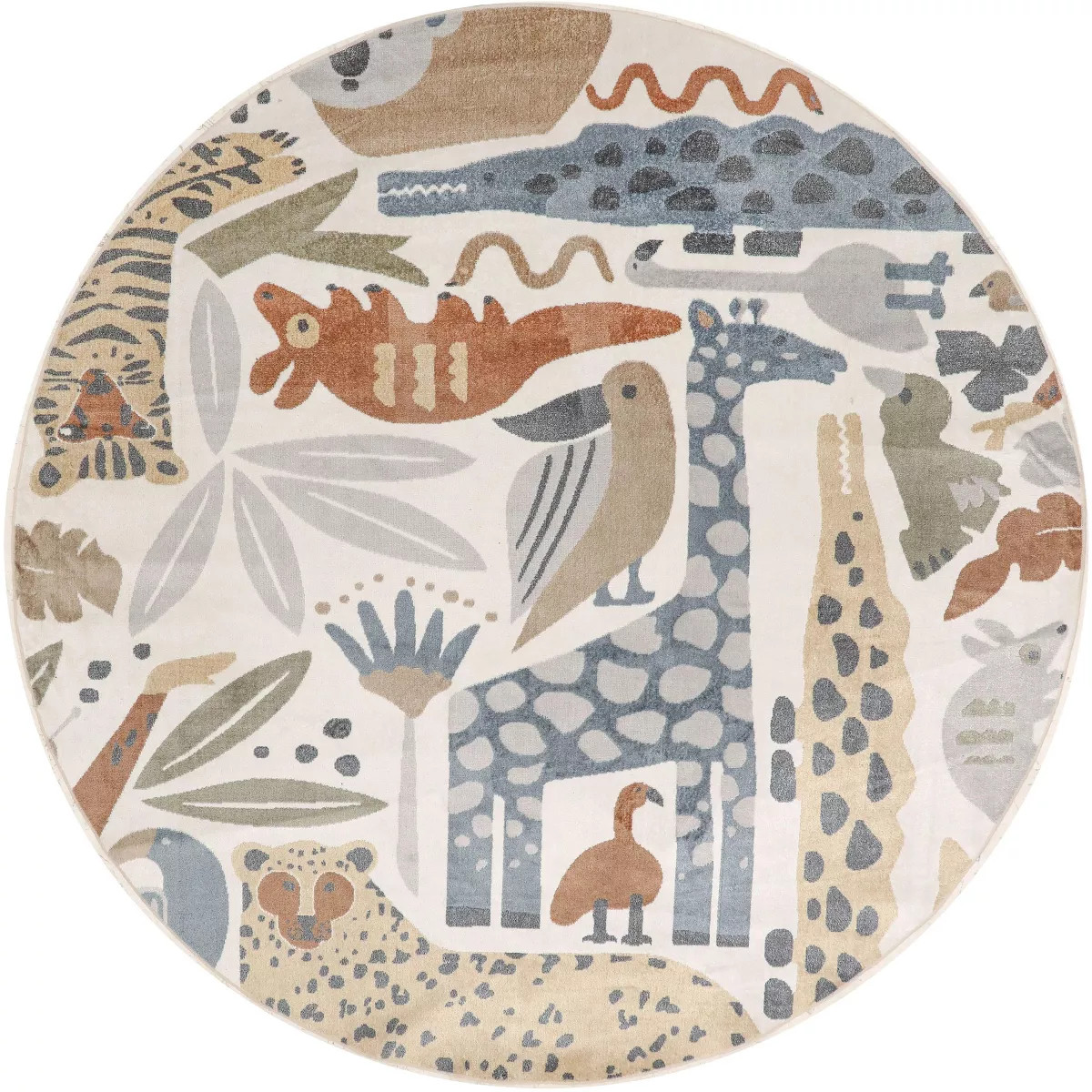 Nourison Kids Washable Safari Animals Indoor Rug | Target