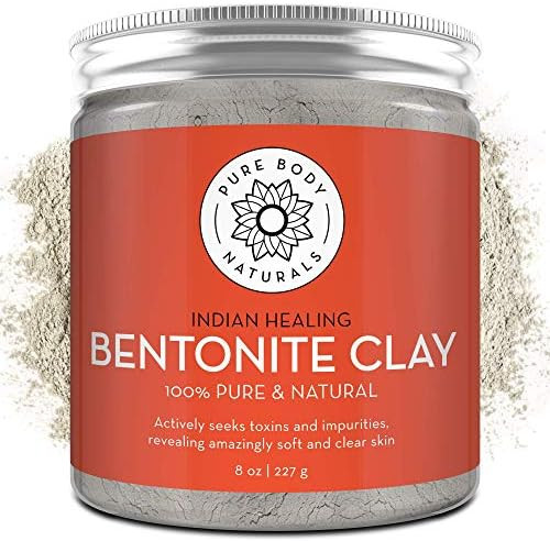 Pure Body Naturals Bentonite Clay Powder for DIY Detox Body & Face Mask, Pure Indian Healing Clay... | Amazon (US)