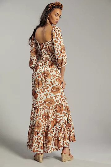 Tiered Floral Maxi Dress | Anthropologie (US)