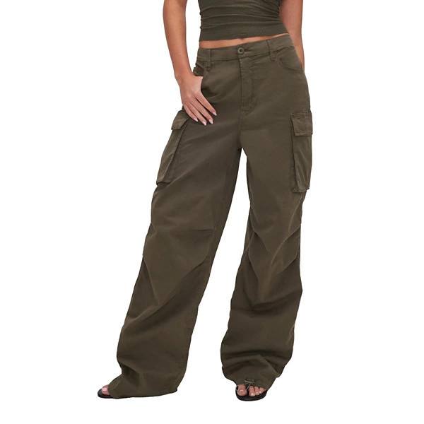Women's GOOD AMERICAN Baggy Cargo Pants 8 Fatigue001 | Scheels