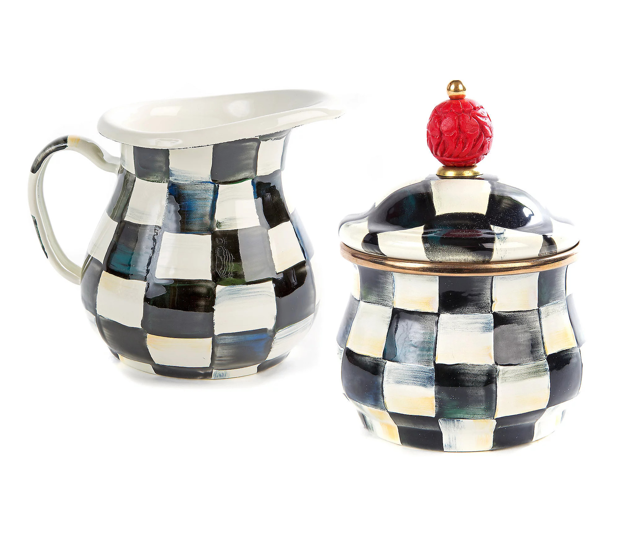 As Is Mackenzie-Childs Creamer & Sugar Set | QVC