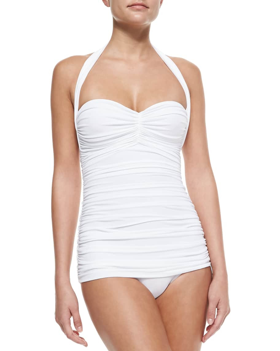 Norma Kamali Bill Ruched One-Piece Swimsuit | Neiman Marcus